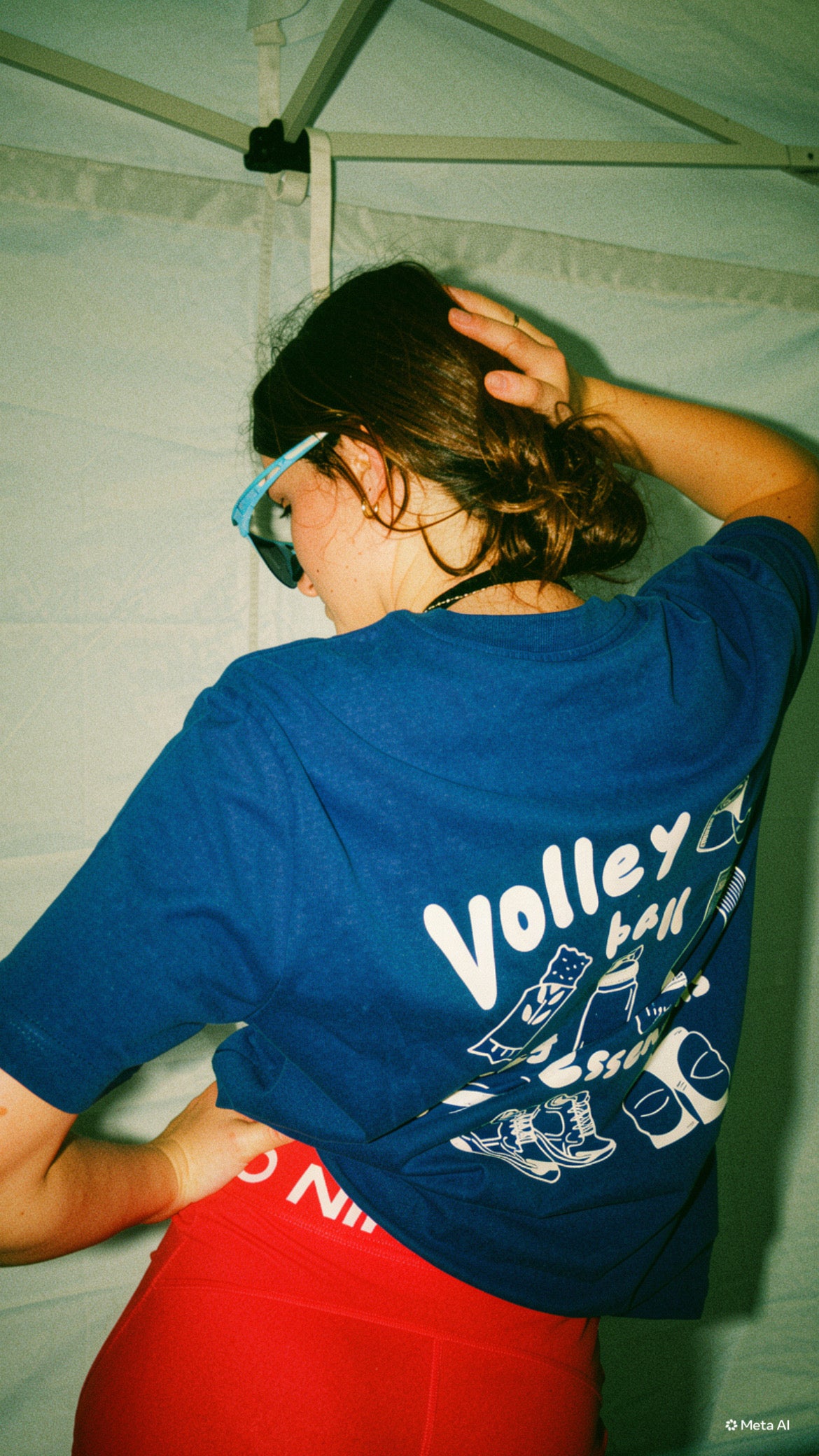 T-shirt volley-ball bag essential - bleu roi