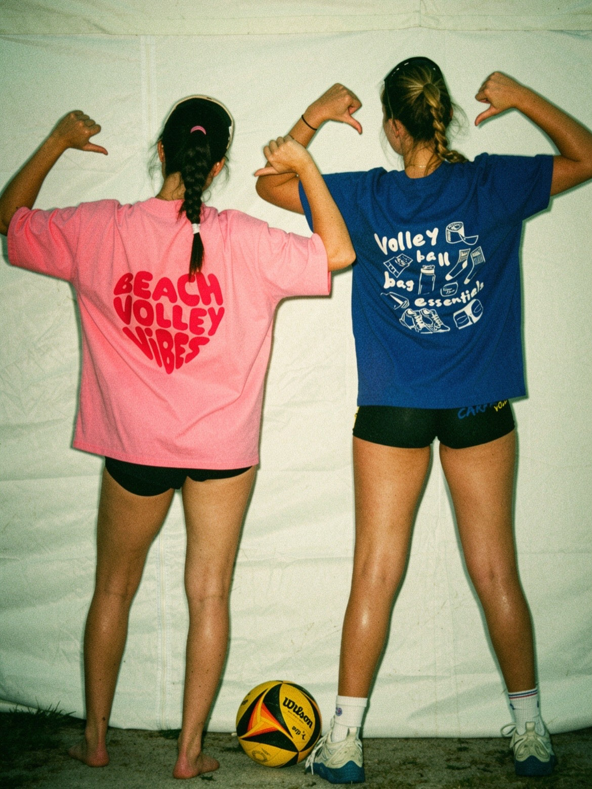 T-shirt « beach volley vibes » rose